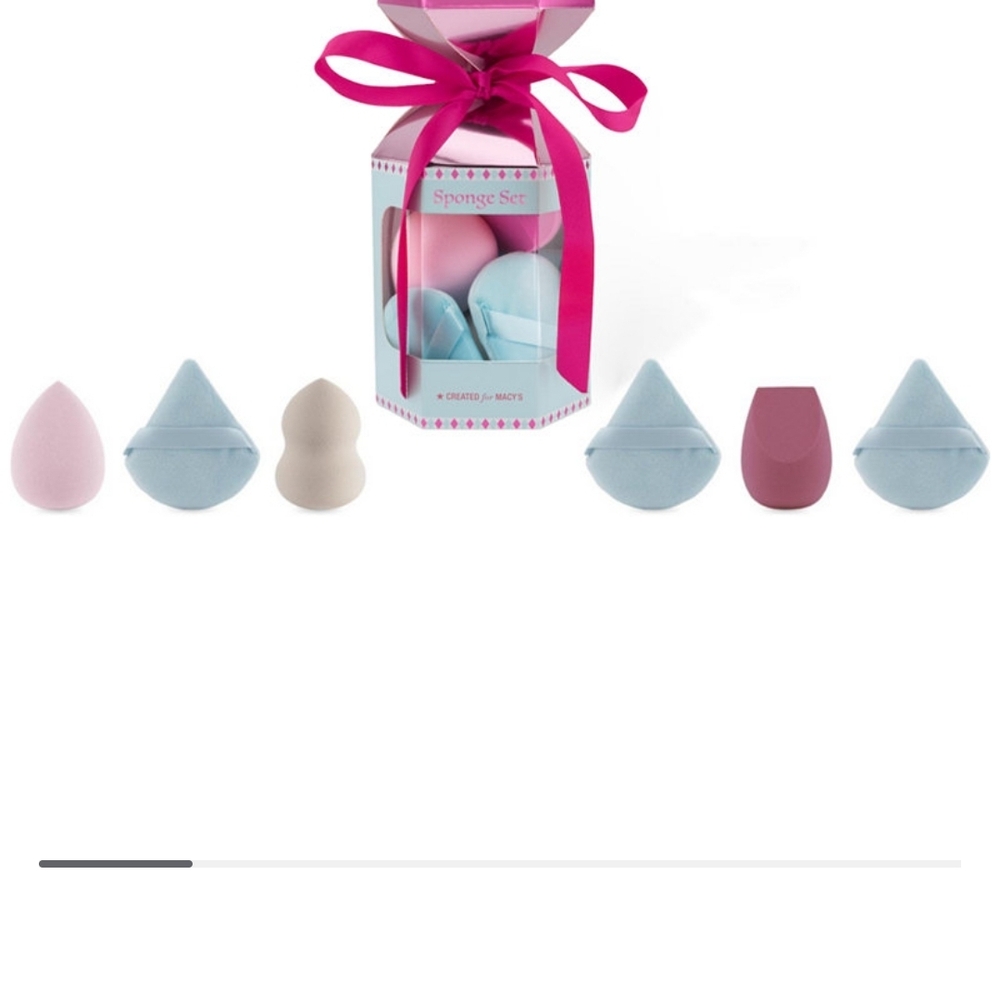 Makeup Sponge Set with Pink Ribbon